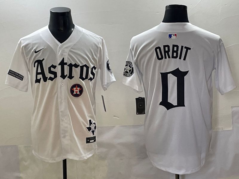 Men 2025 Houston Astros #0 Orbit White Five generations Joint Name Nike MLB Jersey style 12->houston astros->MLB Jersey